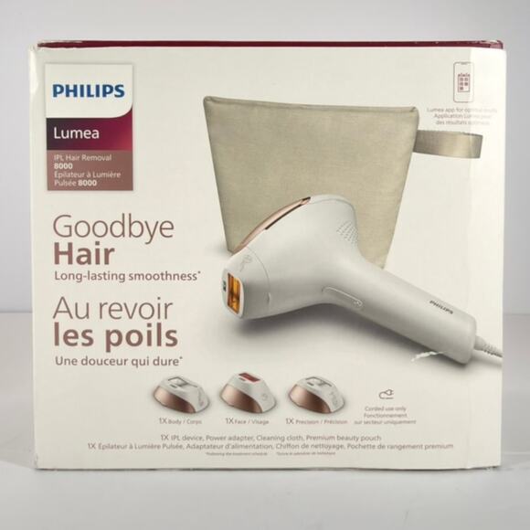 Philips Lumea IPL Hair Removal Device 8000 Series SenseIQ App Body Face BRI937 - Picture 5 of 7